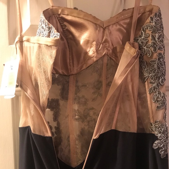 Blondie Nites Long Slim Strapless Gown - Picture 6 of 7